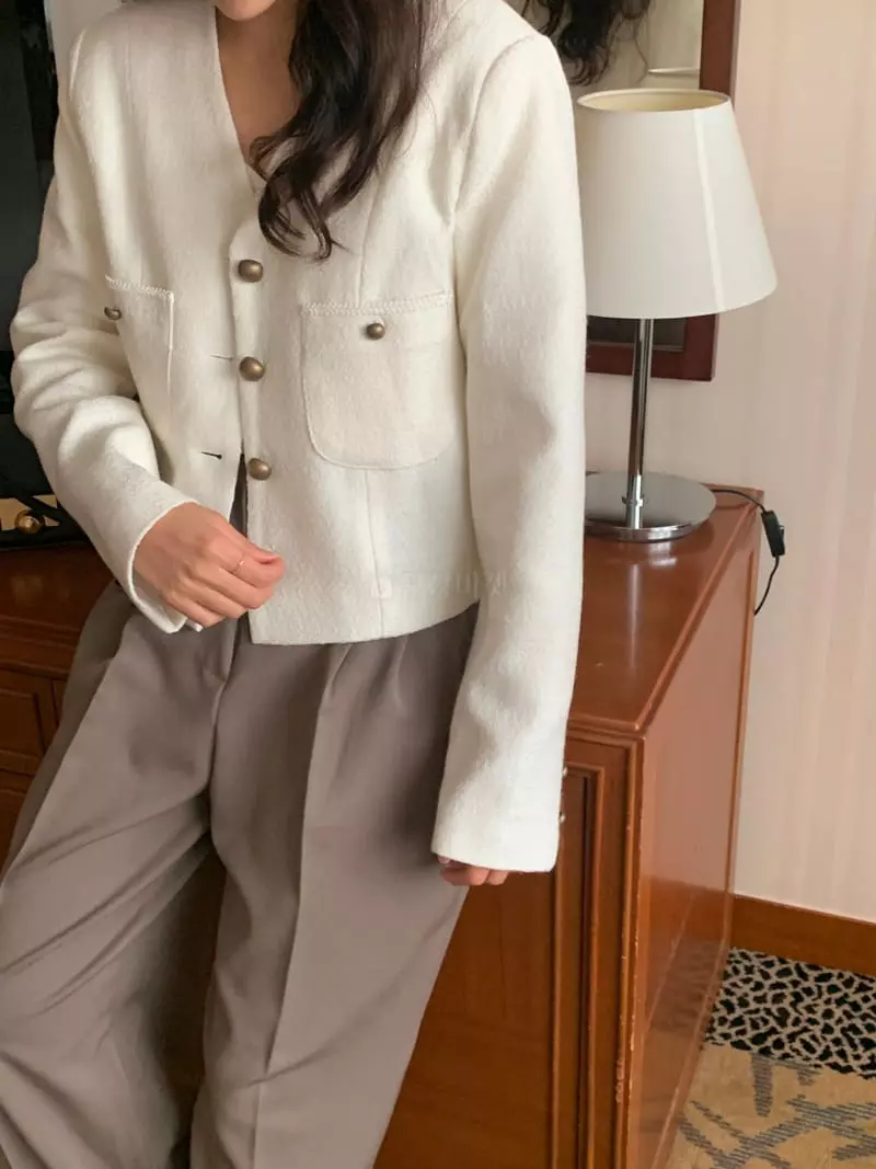 Renouveau - Korean Women Fashion - #momslook - Lace Twid Jacket - 2