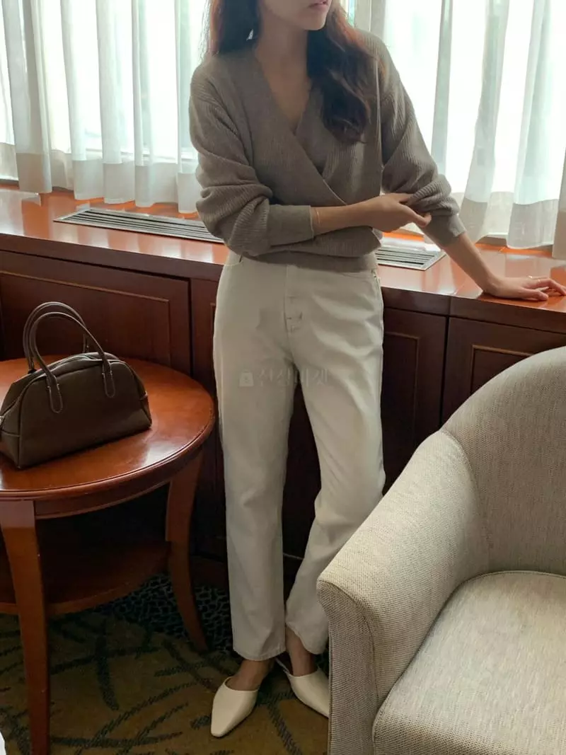 Renouveau - Korean Women Fashion - #momslook - Wrap Rin Knit - 7