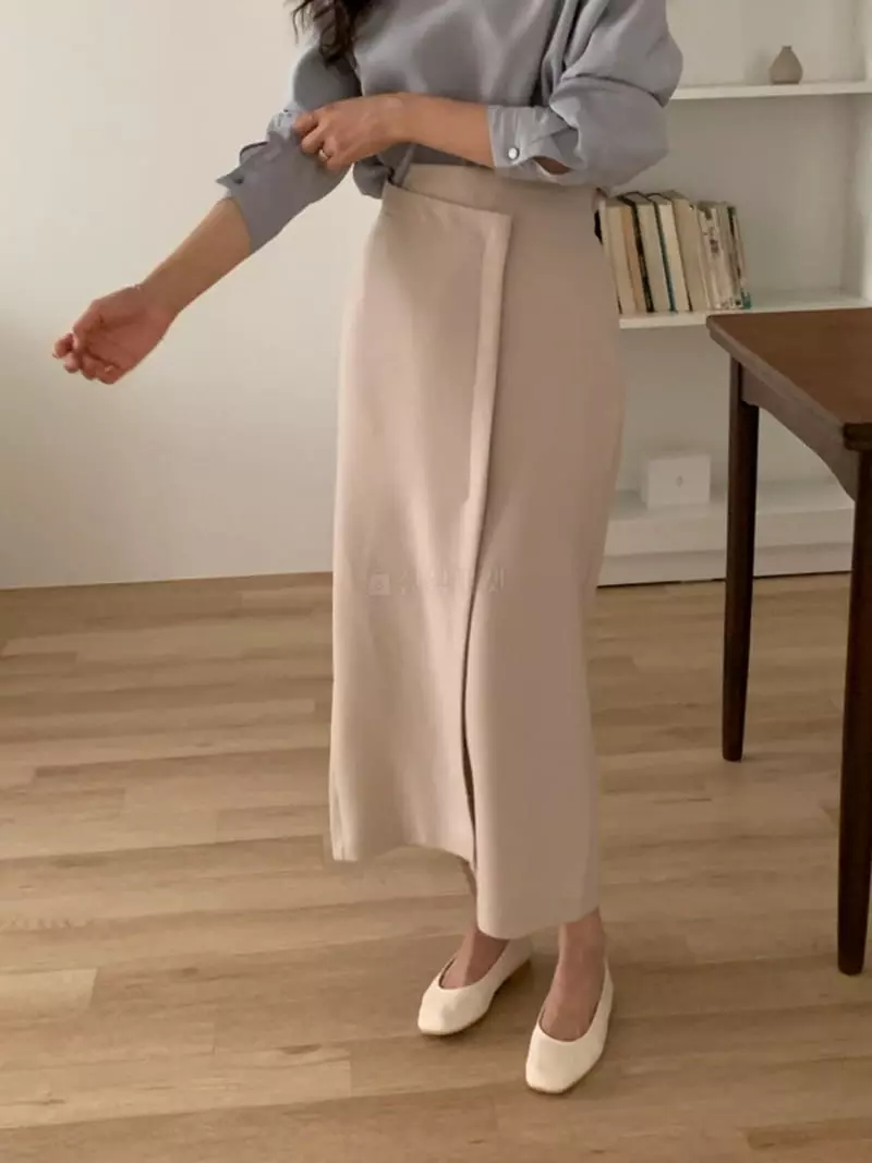 Renouveau - Korean Women Fashion - #momslook - Unbal Skirt - 11