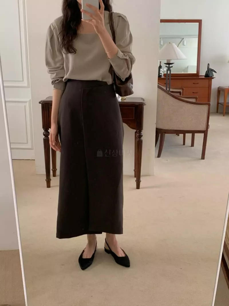 Renouveau - Korean Women Fashion - #momslook - Unbal Skirt - 7
