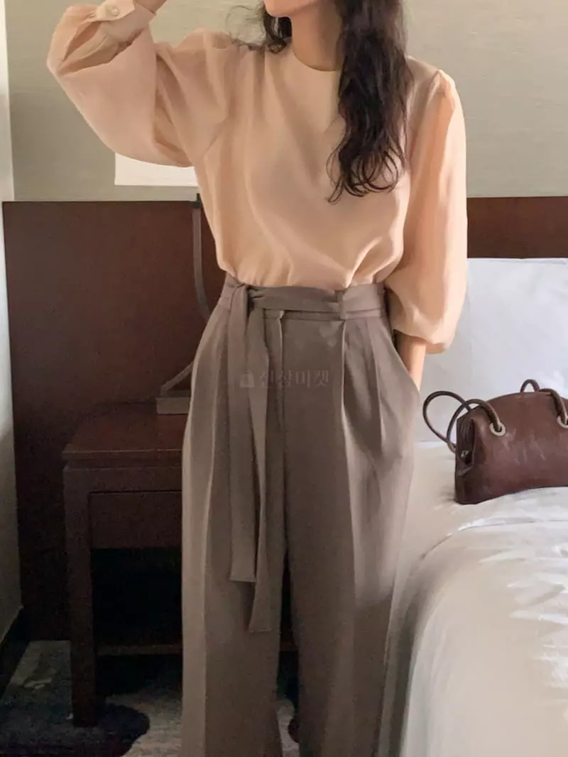 Renouveau - Korean Women Fashion - #momslook - Silky Blouse