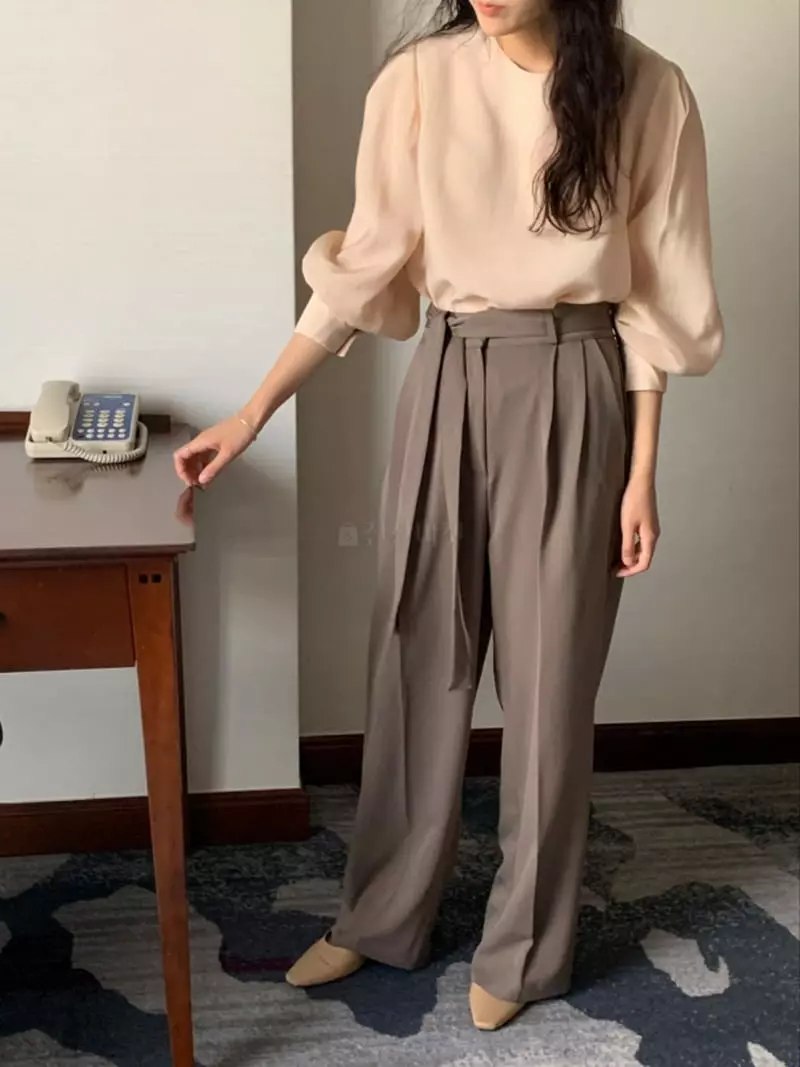 Renouveau - Korean Women Fashion - #momslook - Silky Blouse - 9