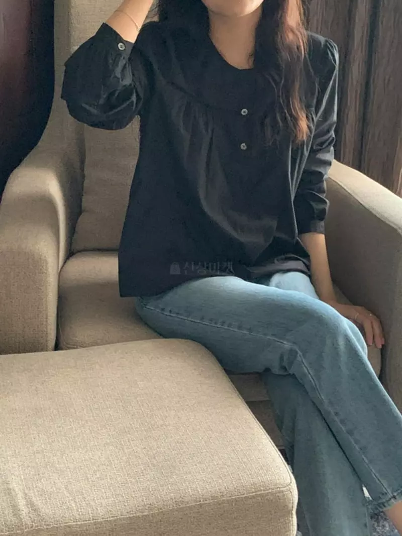 Renouveau - Korean Women Fashion - #momslook - Rubber Blouse