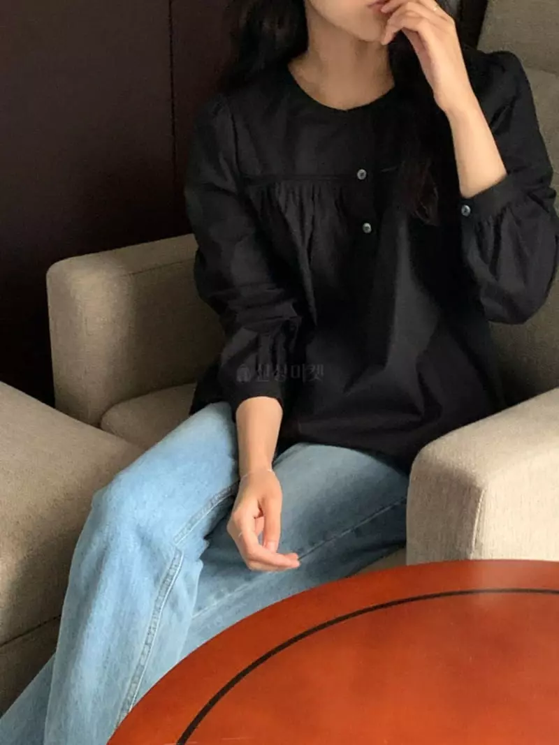 Renouveau - Korean Women Fashion - #momslook - Rubber Blouse - 10