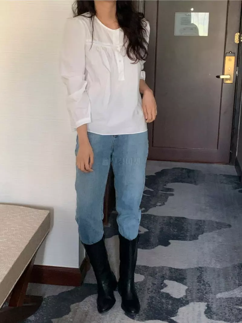 Renouveau - Korean Women Fashion - #momslook - Rubber Blouse - 3