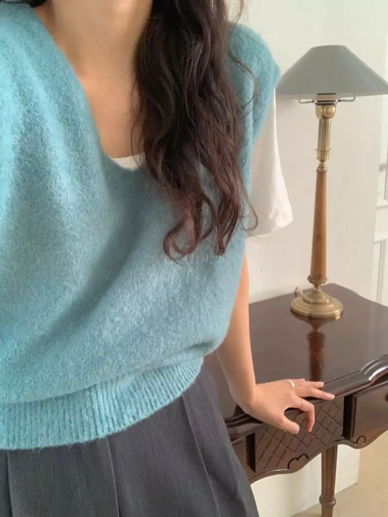 Renouveau - Korean Women Fashion - #momslook - Brush Vest - 8