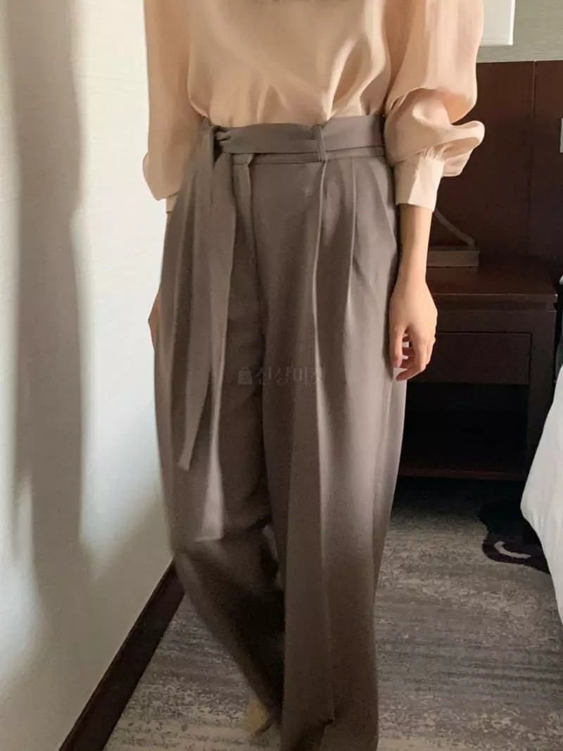 Renouveau - Korean Women Fashion - #momslook - Belt Pants