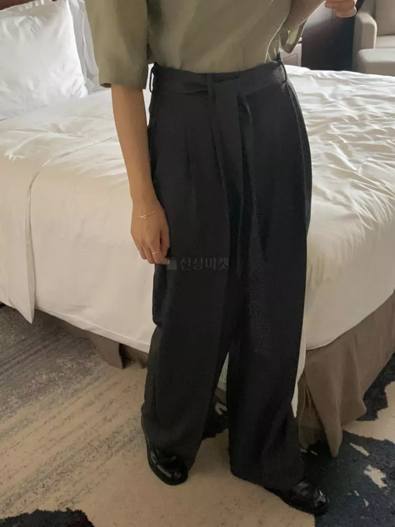 Renouveau - Korean Women Fashion - #momslook - Belt Pants - 8