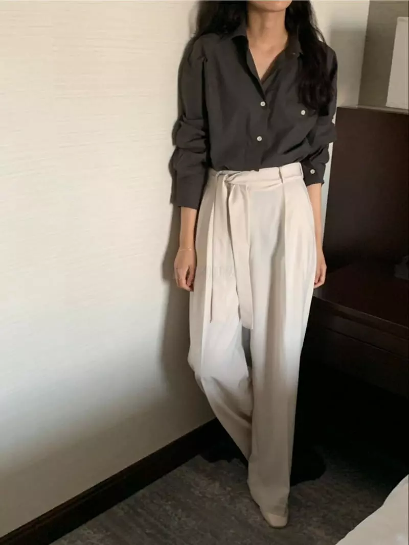 Renouveau - Korean Women Fashion - #momslook - Belt Pants - 9