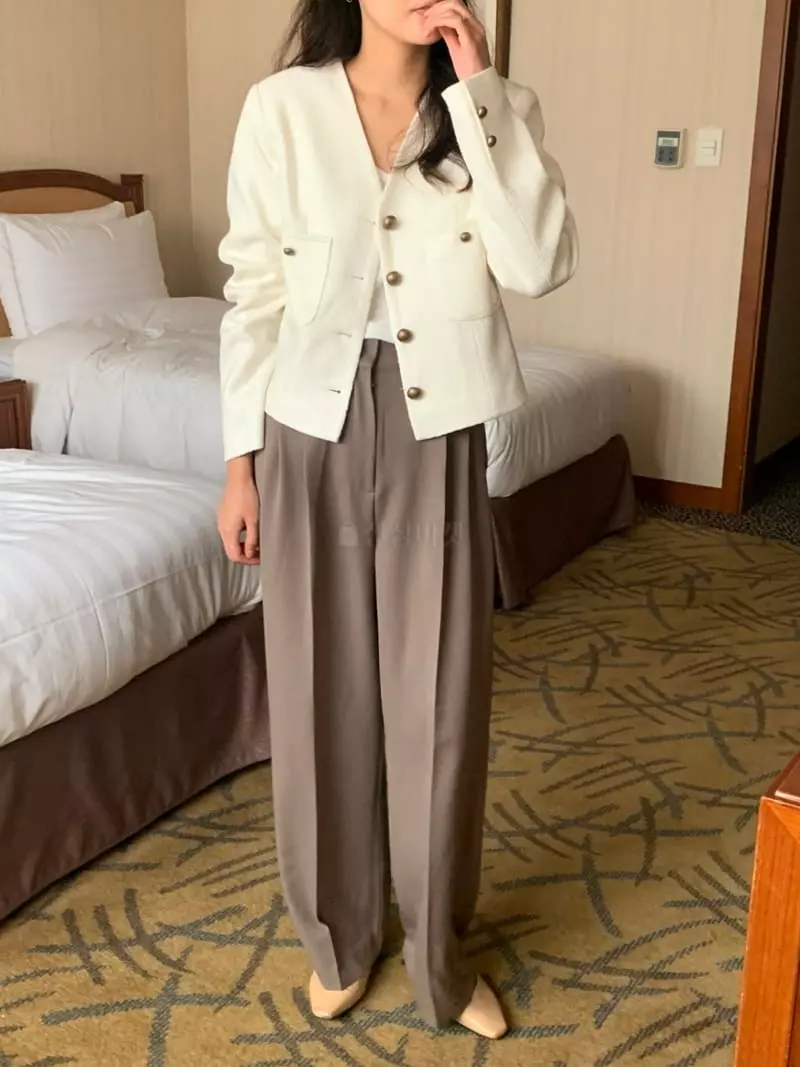 Renouveau - Korean Women Fashion - #momslook - Lace Twid JAcket