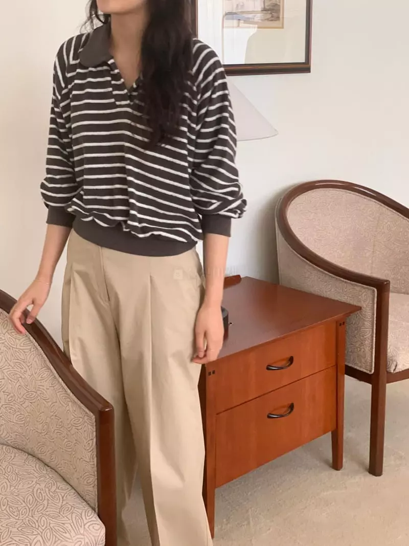 Renouveau - Korean Women Fashion - #momslook - Stripes Knit Sweatshirt - 11