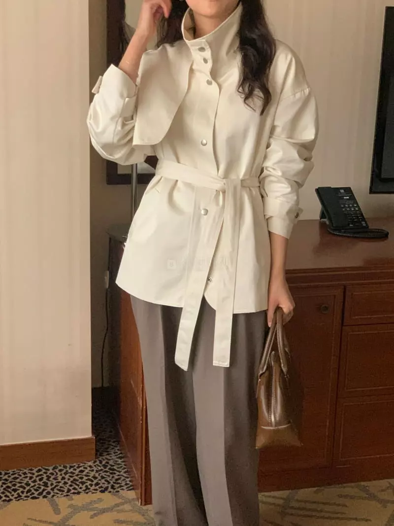 Renouveau - Korean Women Fashion - #restrostyle - Trench Field Jacket - 4
