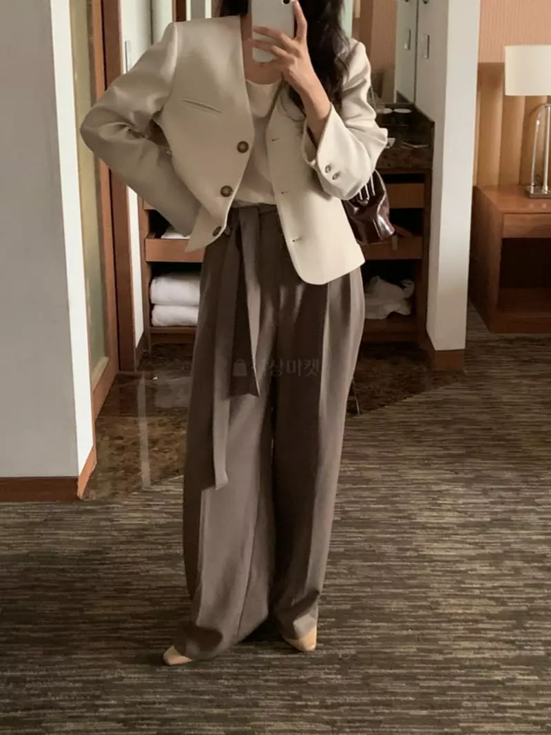 Renouveau - Korean Women Fashion - #vintageinspired - Belt Pants - 11