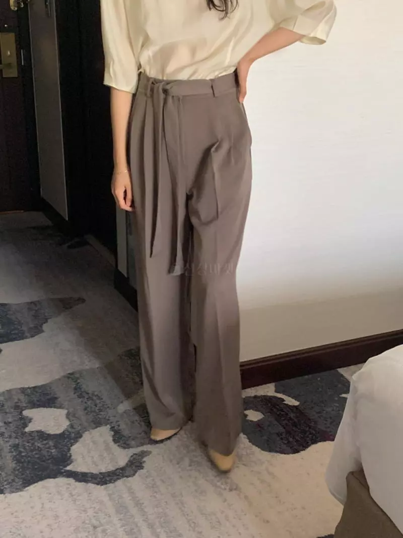 Renouveau - Korean Women Fashion - #vintagekidsstyle - Belt Pants - 12