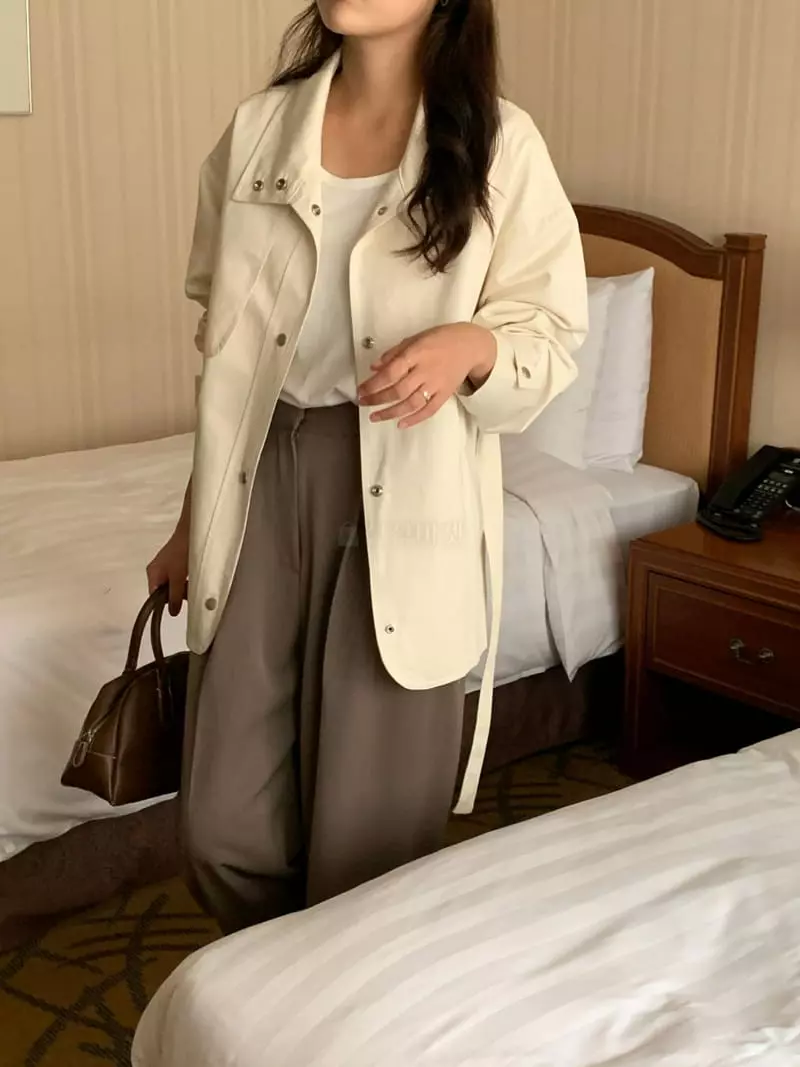 Renouveau - Korean Women Fashion - #womensfashion - Trench Field Jacket - 11