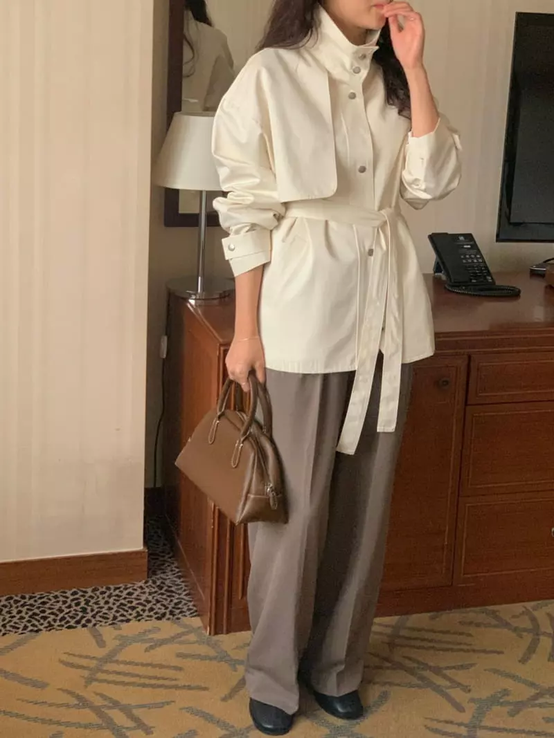Renouveau - Korean Women Fashion - #womensfashion - Trench Field Jacket - 9