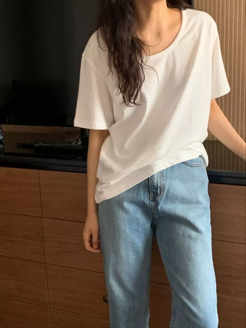 Renouveau - Korean Women Fashion - #womensfashion - U Neck Tee - 8