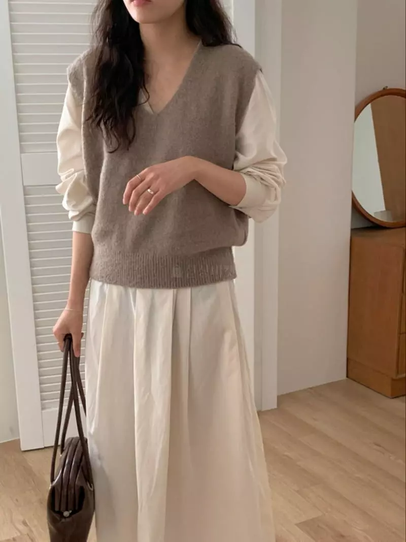 Renouveau - Korean Women Fashion - #womensfashion - Brush Vest - 12