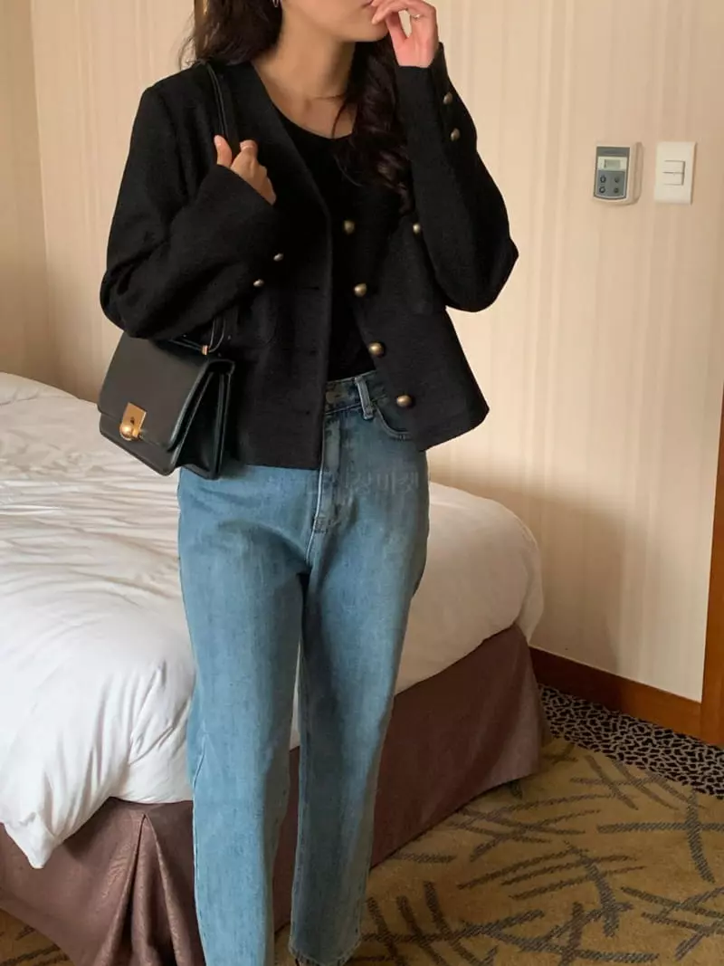Renouveau - Korean Women Fashion - #womensfashion - Lace Twid Jacket - 11
