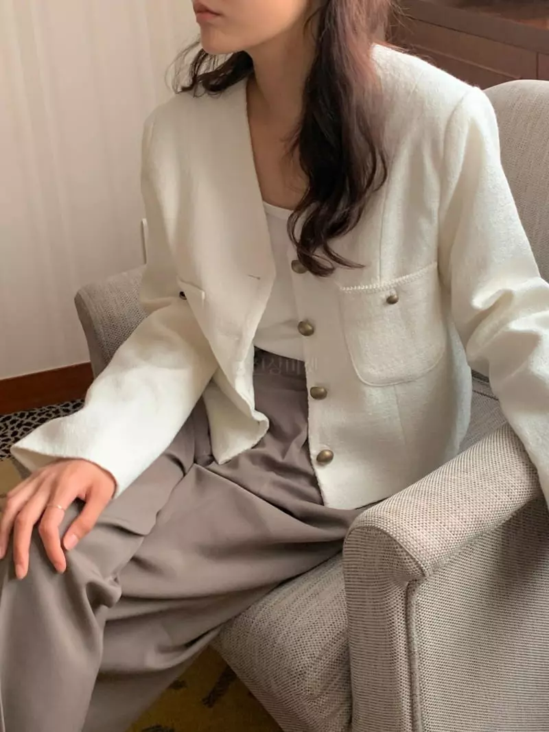 Renouveau - Korean Women Fashion - #womensfashion - Lace Twid Jacket - 9