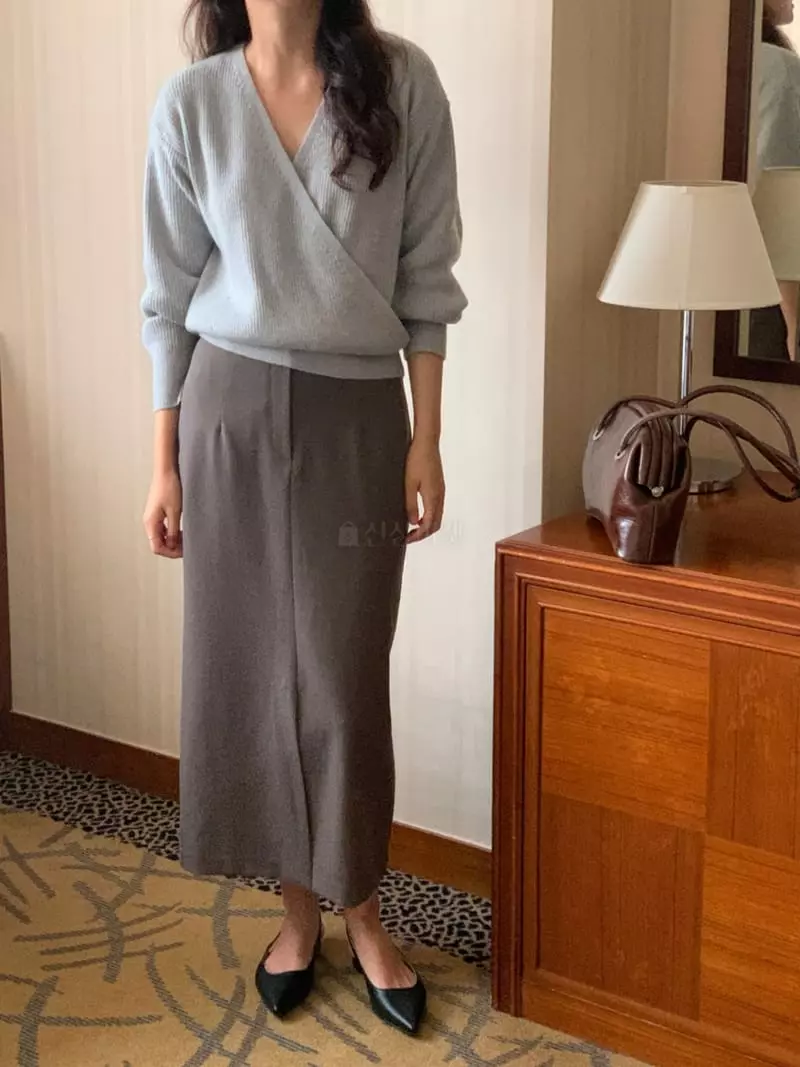 Renouveau - Korean Women Fashion - #womensfashion - Wrap Rin Knit - 12