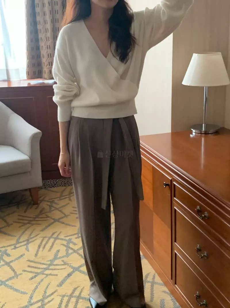 Renouveau - Korean Women Fashion - #womensfashion - Wrap Rin Knit - 2