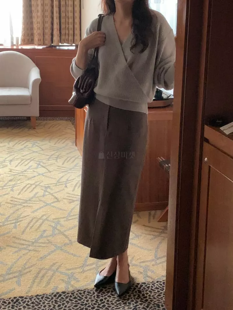 Renouveau - Korean Women Fashion - #womensfashion - Wrap Rin Knit - 6