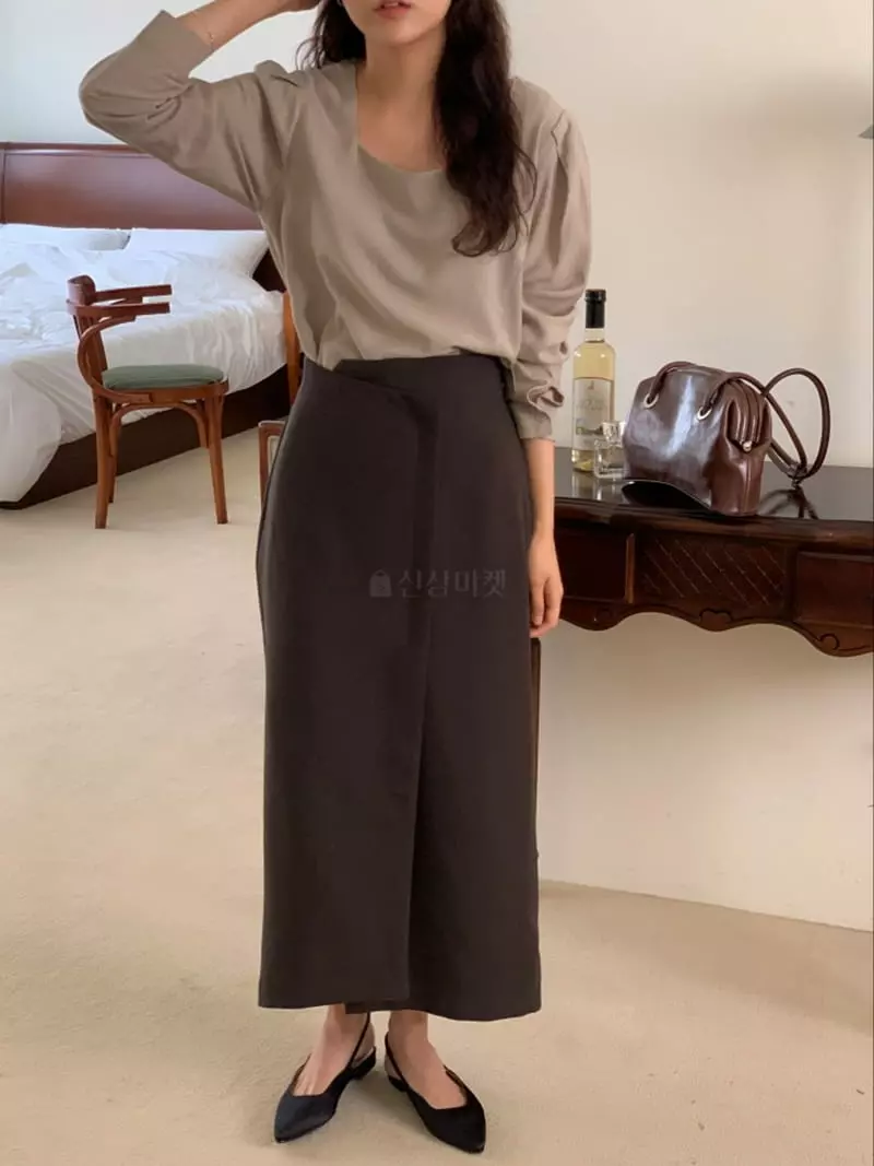 Renouveau - Korean Women Fashion - #momslook - Unbal Skirt - 4