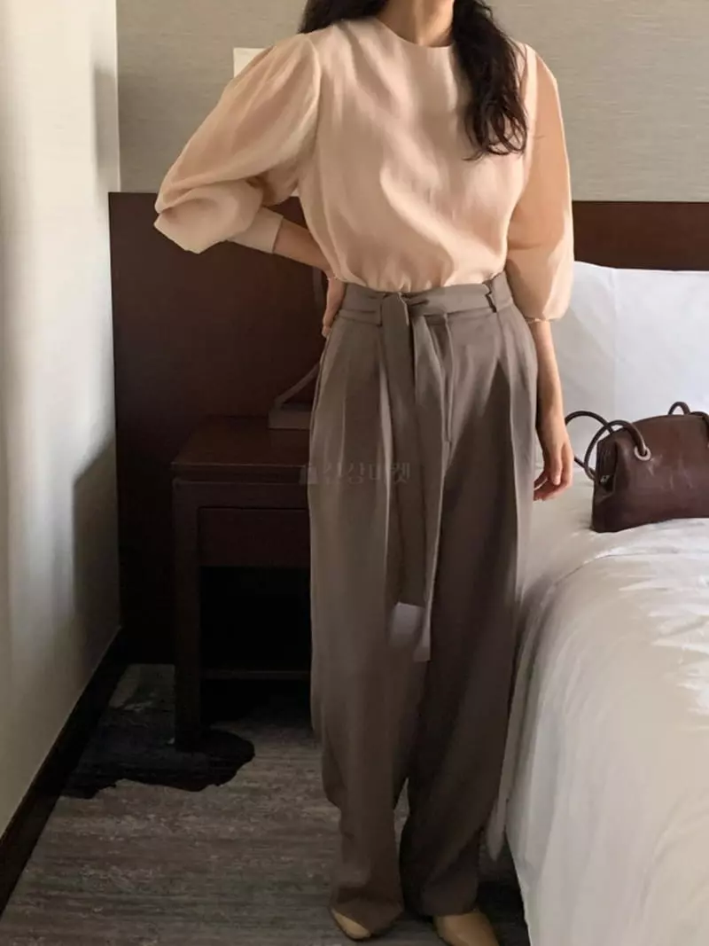 Renouveau - Korean Women Fashion - #momslook - Silky Blouse - 4
