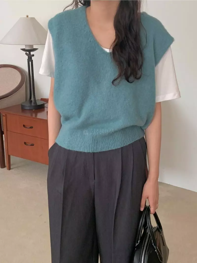Renouveau - Korean Women Fashion - #womensfashion - Brush Vest - 3