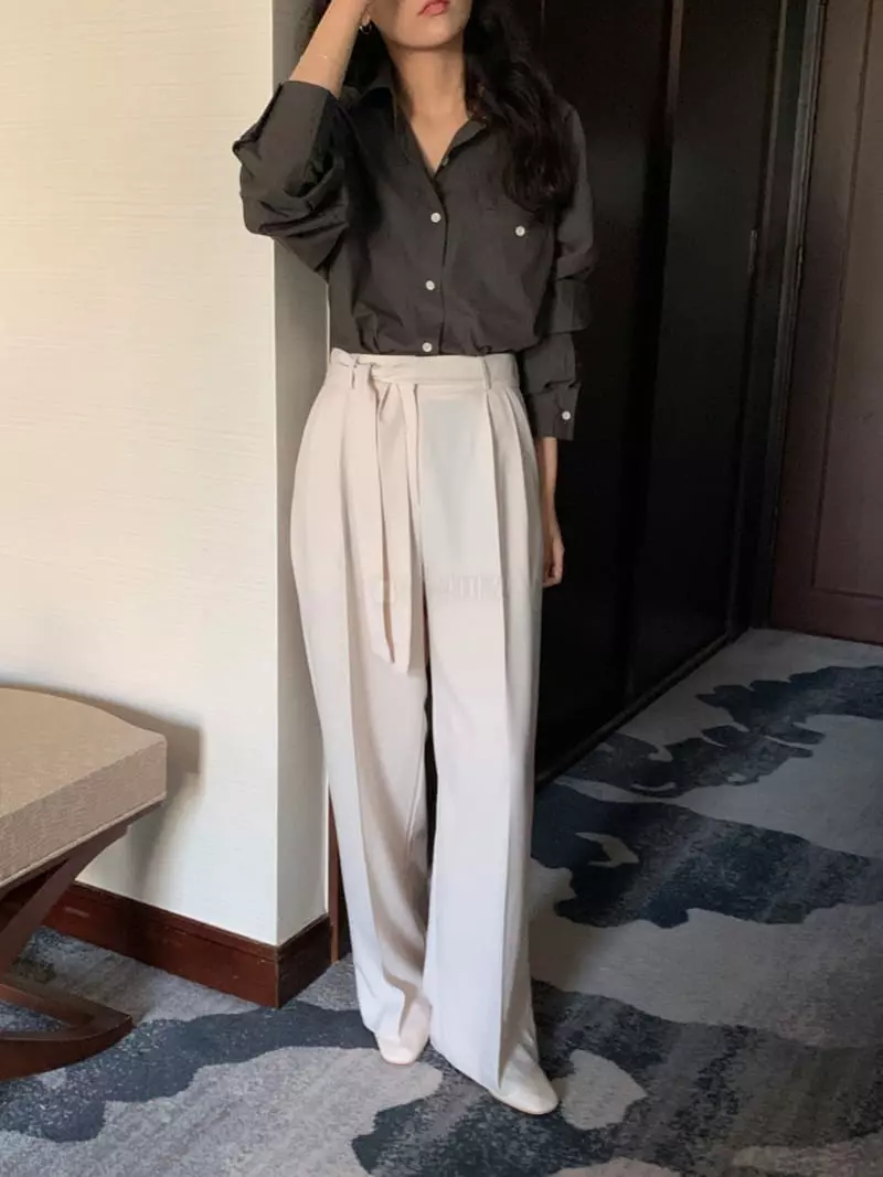 Renouveau - Korean Women Fashion - #womensfashion - Belt Pants - 10