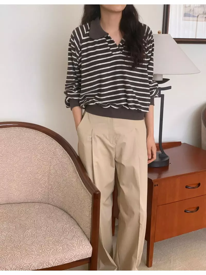 Renouveau - Korean Women Fashion - #womensfashion - Stripes Knit Sweatshirt - 10