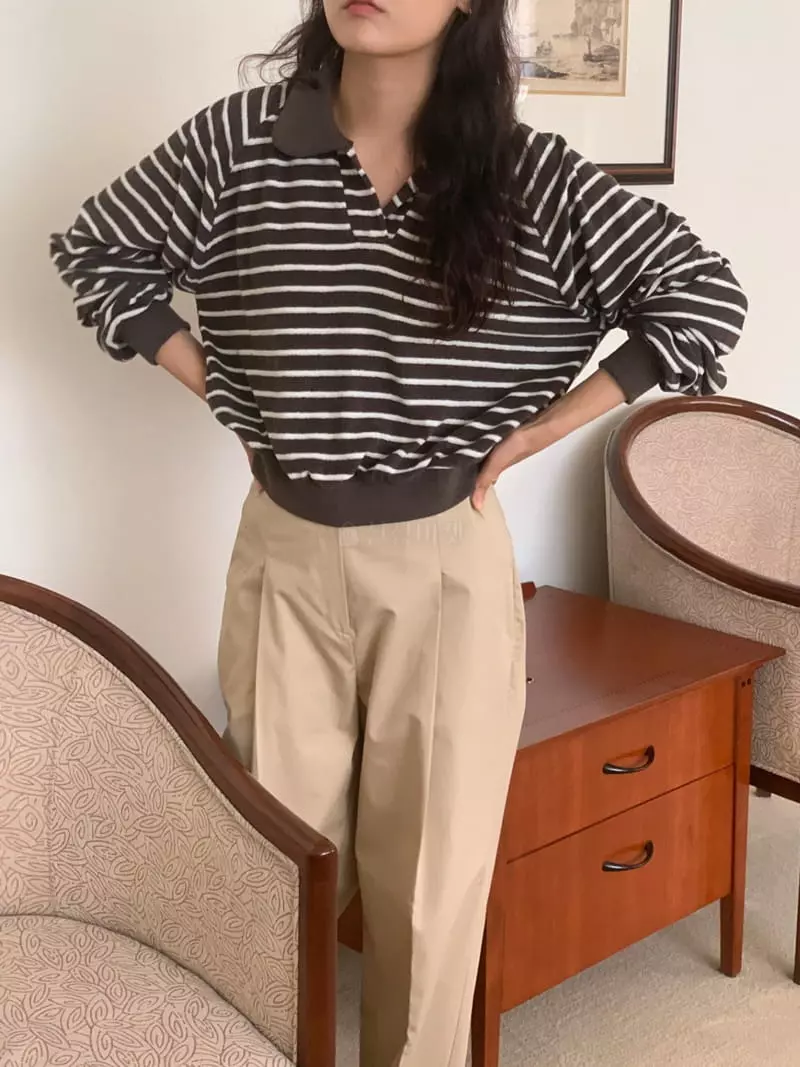 Renouveau - Korean Women Fashion - #womensfashion - Stripes Knit Sweatshirt - 12