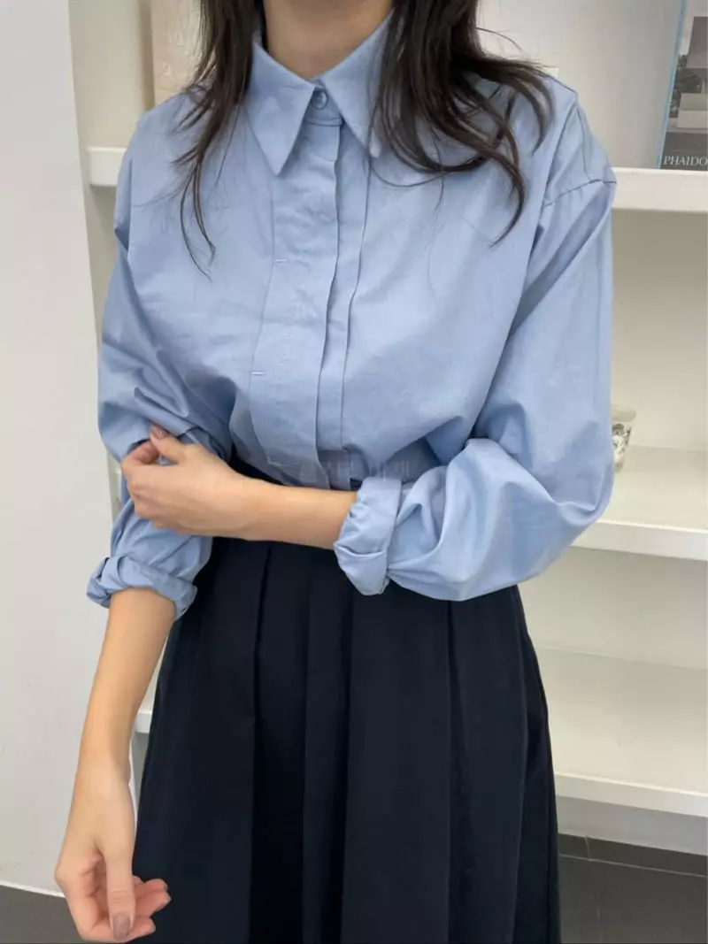Reve - Korean Women Fashion - #momslook - Pintuck Shirt - 11