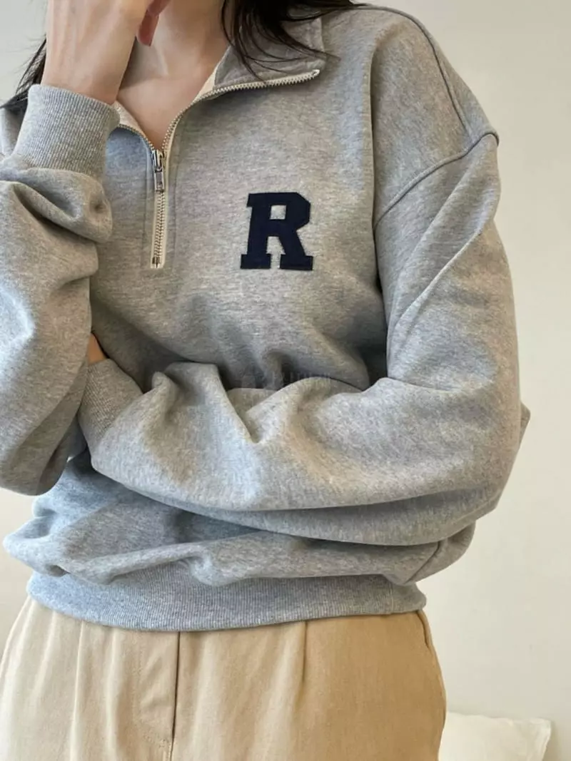 Reve - Korean Women Fashion - #momslook - Patch Sweatshirt