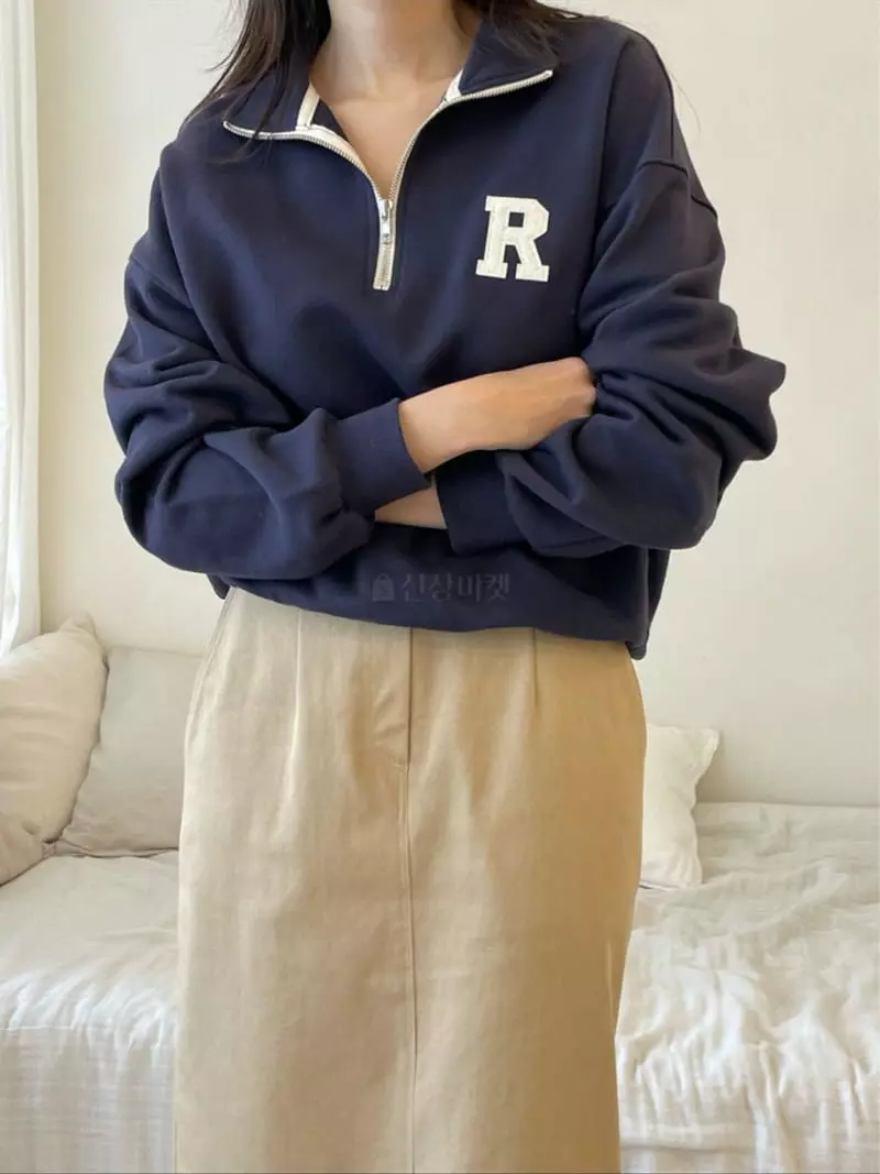 Reve - Korean Women Fashion - #momslook - Patch Sweatshirt - 11