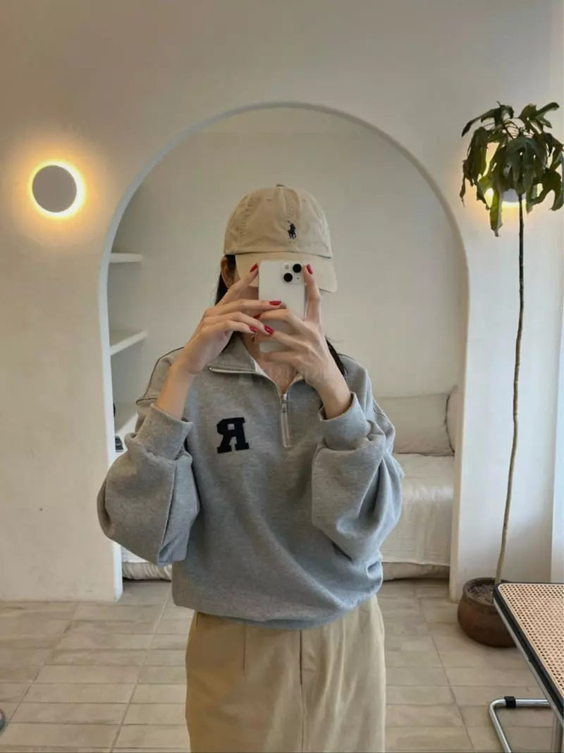Reve - Korean Women Fashion - #momslook - Patch Sweatshirt - 3