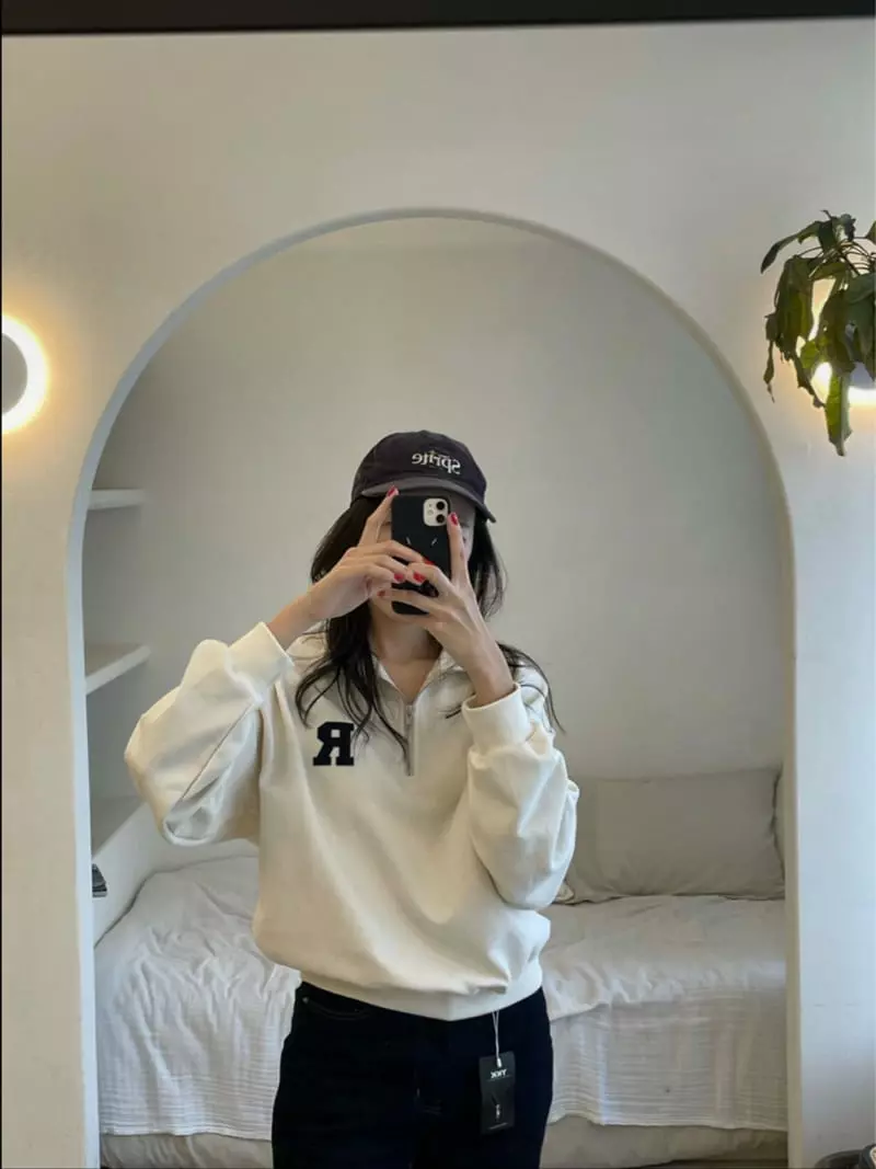 Reve - Korean Women Fashion - #momslook - Patch Sweatshirt - 9