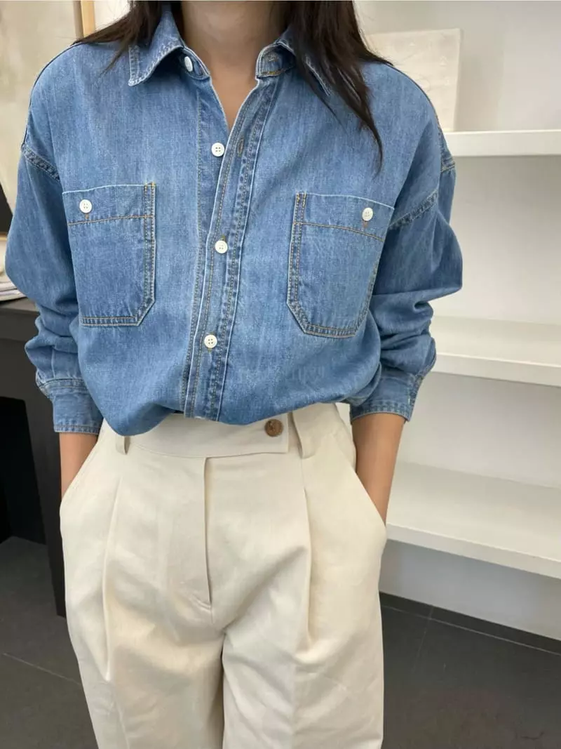 Reve - Korean Women Fashion - #momslook - Two Pocket Shirt - 3