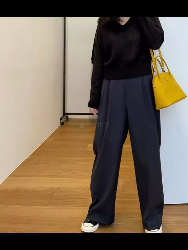 Reve - Korean Women Fashion - #momslook - Two Tuck Banding Pants - 10
