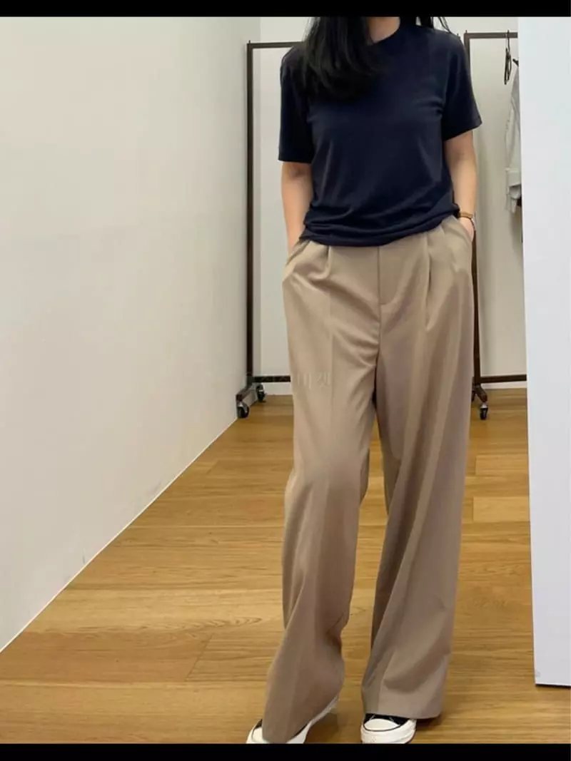 Reve - Korean Women Fashion - #womensfashion - Two Tuck Banding Pants - 4