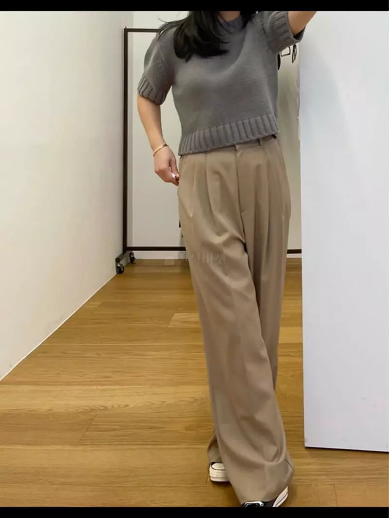 Reve - Korean Women Fashion - #momslook - Two Tuck Banding Pants - 6