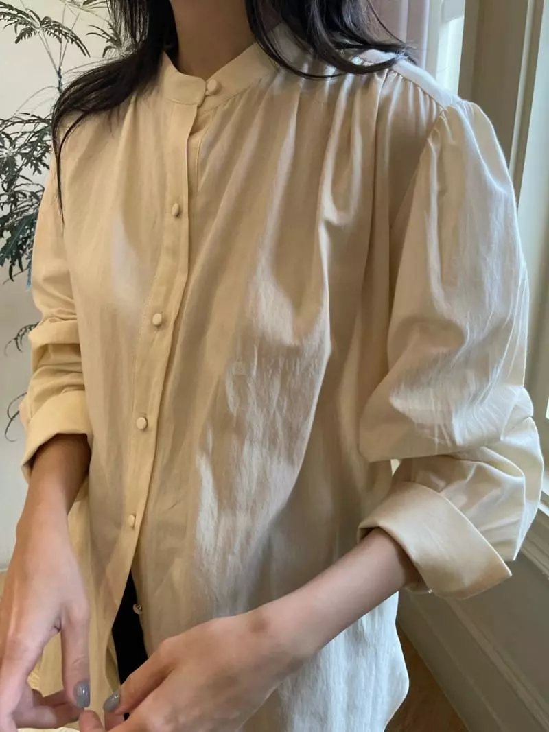 Reve - Korean Women Fashion - #momslook - China Puff Blouse - 11