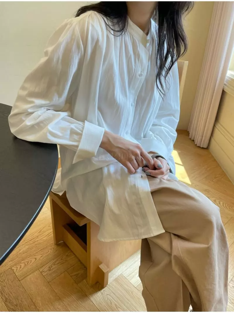 Reve - Korean Women Fashion - #momslook - China Puff Blouse - 3