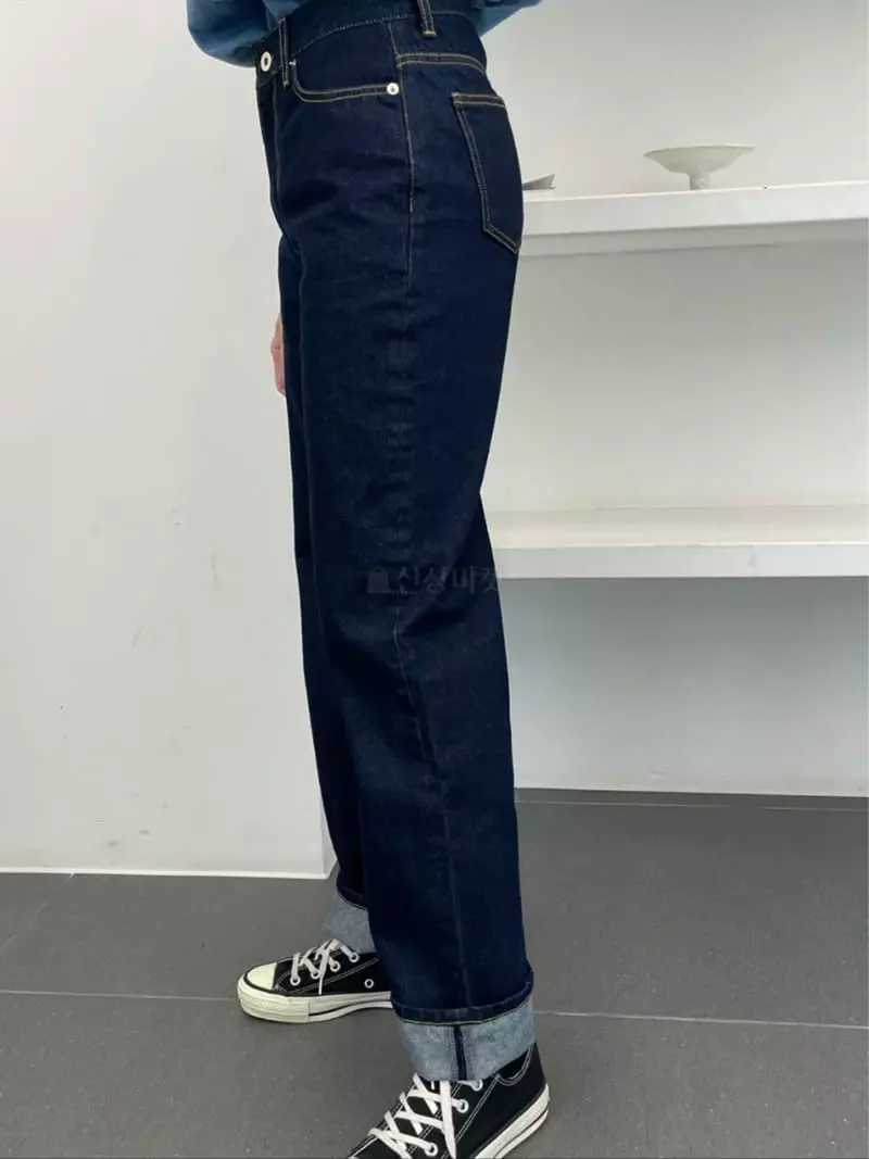 Reve - Korean Women Fashion - #momslook - Indigo Jeans - 11