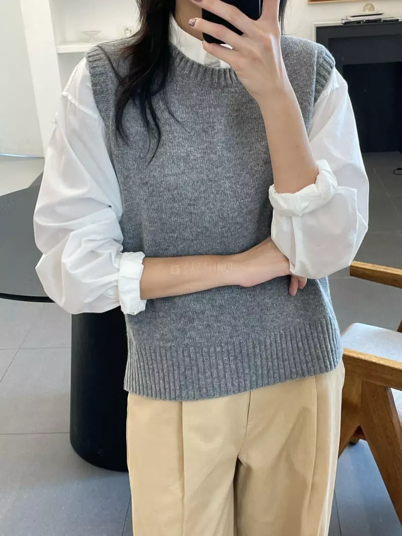 Reve - Korean Women Fashion - #momslook - R Vest - 5