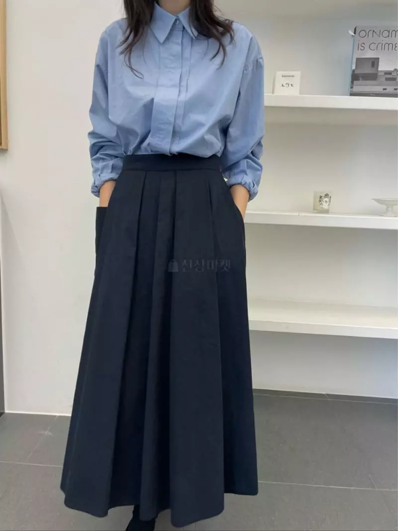 Reve - Korean Women Fashion - #womensfashion - Button Pocket Skirt - 4