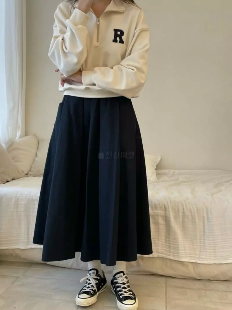 Reve - Korean Women Fashion - #momslook - Button Pintuck Skirt