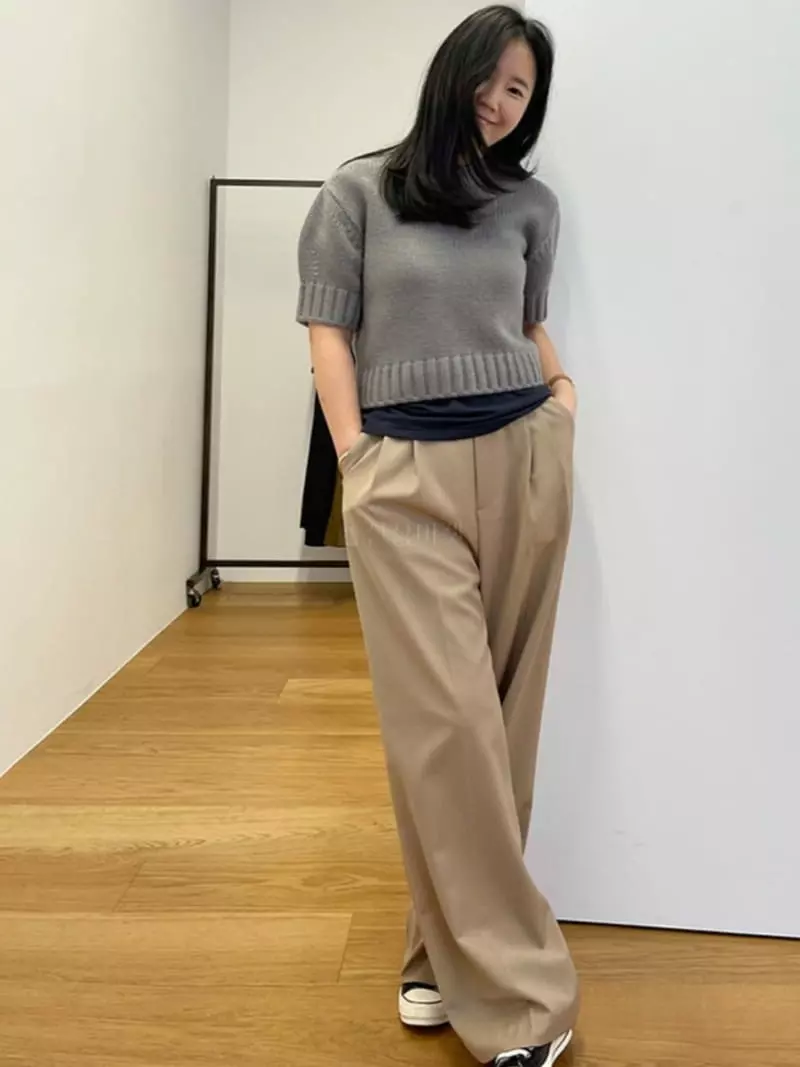 Reve - Korean Women Fashion - #momslook - Banding Two Tuck Pants