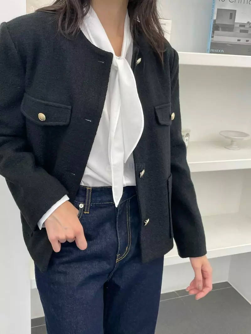 Reve - Korean Women Fashion - #momslook - Ribbon Shirt